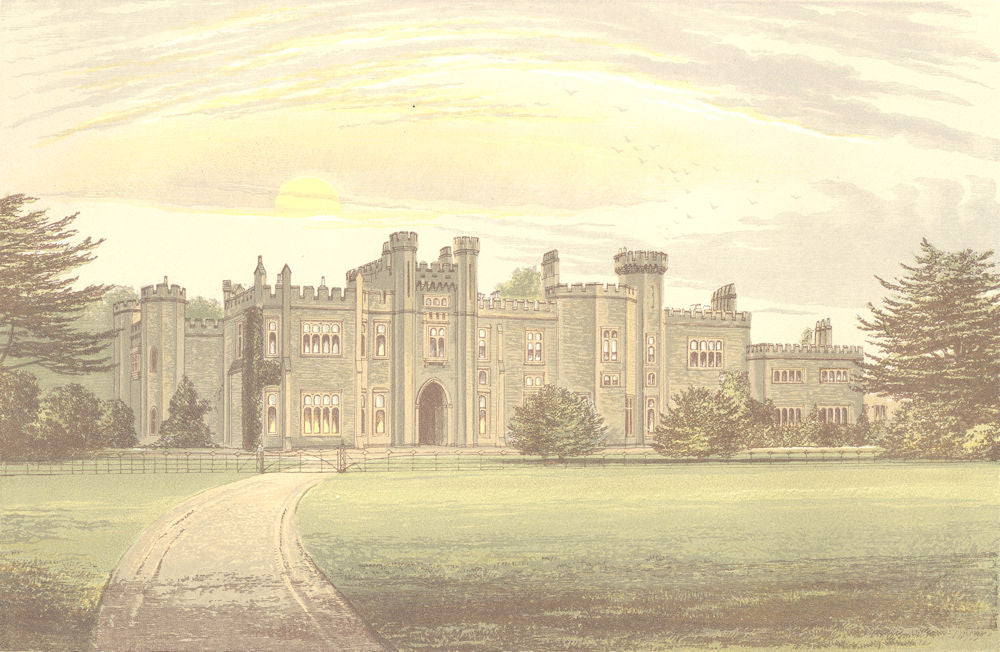 GARNSTONE, Weobley, Herefordshire (Peploe) 1890 old antique print picture